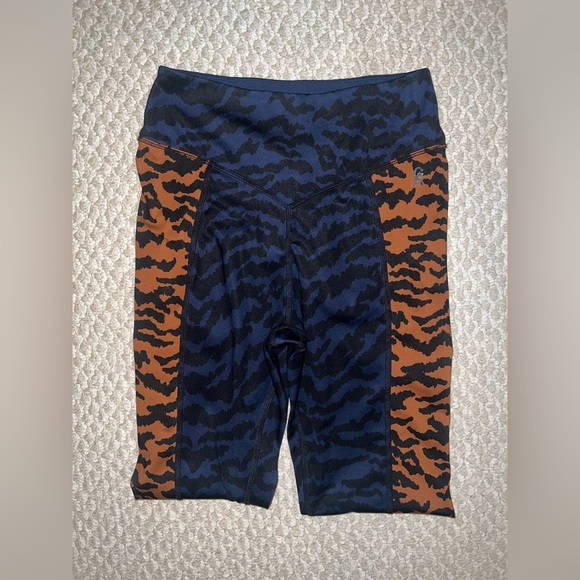 GOOD AMERICAN oasis animal print leopard blue black brown leggings - Picture 6 of 13